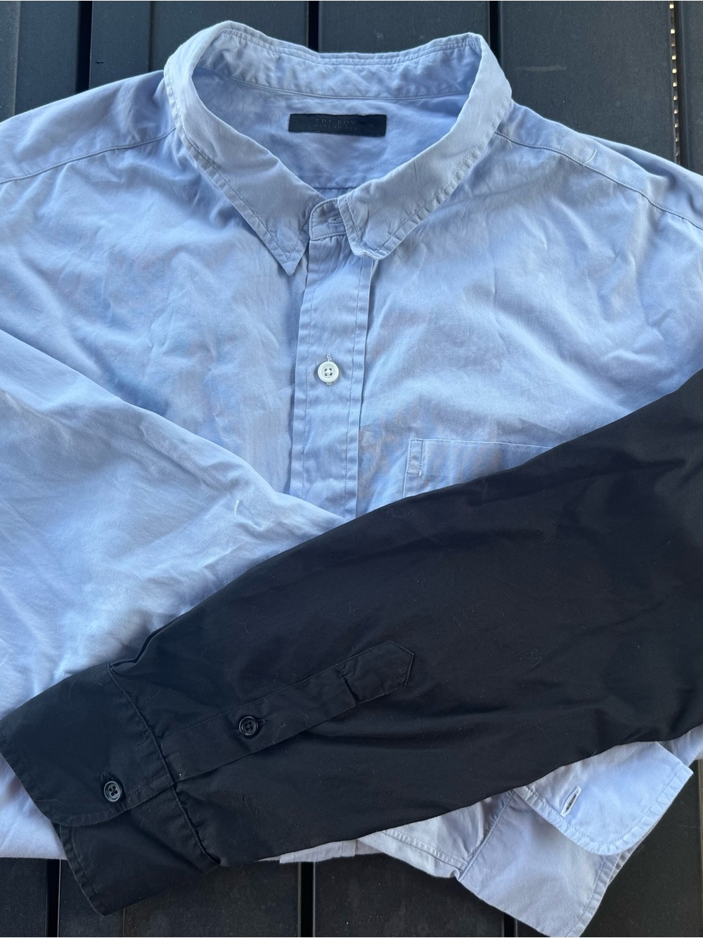 The Row XL Cotton Oversized Colorblock Shirt